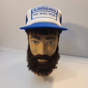 Vintage 90s The Chronicle Herald The Mail Star Screen Printed Mesh Trucker Hat